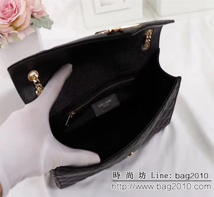 YSL聖羅蘭 爆款 魚子醬紋牛皮鏈條單肩斜挎包 26808-1 YAS1180